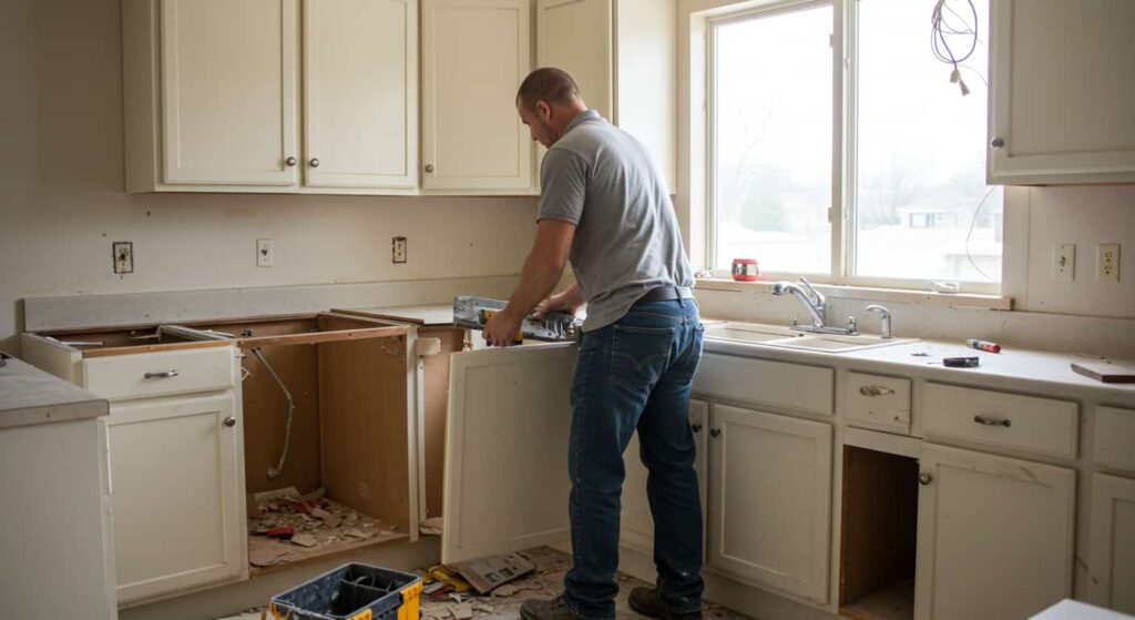 Remove Kitchen Cabinets